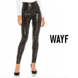 COPY - WAYF | High Waist Black Sequins Leggings